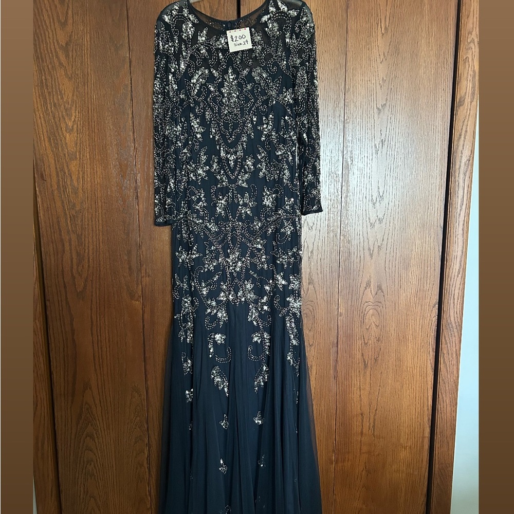 Elegant Navy Evening Gown